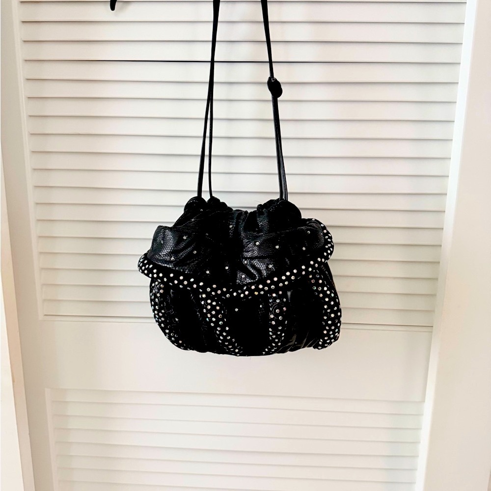 Vintage Rita Diana for Mylinka NYC Elegant Black Leather Women's Bag